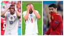 Fase grup Euro 2020 (Euro 2021) telah usai dan sejumlah tim unggulan berhasil melaju ke fase knock out. Meski demikian ada beberapa bintang yang belum mampu menunjukkan kehebatannya di fase grup. (Foto: AP & AFP)