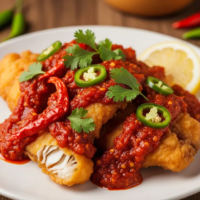 Ikan Goreng Saus Pedas