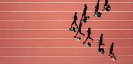 Ilustrasi lari. Sumber foto: unsplash.com/Steven Lelham.