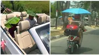 Kelakuan Orang Tidak Mau Kepanasan Saat Berkendara Ini Bikin Tepuk Jidat  (sumber:Instagram/receh.id)