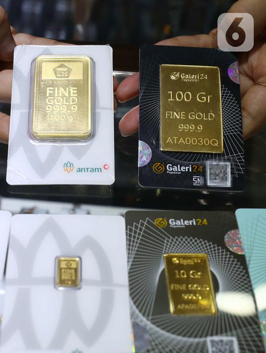 Sementara untuk harga buyback atau harga jual kembali, turun Rp3.000 menjadi Rp1.255.000 per gram. (Liputan6.com/Angga Yuniar)
