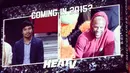 Layar menampilkan gambar Manny Pacquiao dan Floyd Mayweather Jr yang kebetulan menonton pertandingan NBA antara Miami Heat dan Milwaukee Bucks, AS, Rabu (28/1/2015). (Dailymail)
