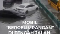 Mobil "Bergelimpangan" di Tengah Jalan, Bangkok Lumpuh Diterjang Banjir!