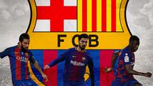 Barcelona - Ardan Turan, Andre Gomes, Ousmane Dembele (Bola.com/Adreanus Titus)