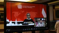 Menteri Luar Negeri Retno Marsudi menghadiri Silaturahim Pengurus Cabang Istimewa Nahdlatul Ulama (PCINU) Sedunia secara virtual. (Ist)