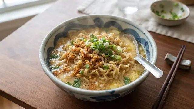 Mie Kuah Mentega Bawang Putih Garlic Butter Ramen