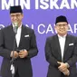 Pasangan capres-cawapres Anies Baswedan dan Muhaimin Iskandar atau Cak Imin dalam acara Bawaslu, Senin (27/11/2023). (Foto: Tangkapan Layar Bawaslu RI)