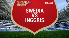 Timna Inggris terus menjaga mimpi menjadi juara Piala Dunia 2018. Peluang terus dijaga setelah menaklukkan Swedia dengan skor 0-2 pada perempat final di Samara Arena.