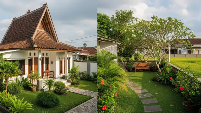 Contoh Rumah Sederhana untuk Hari Tua dengan Taman Samping yang Menenangkan