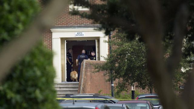 Lokasi penembakan di Virginia Beach, Amerika Serikat, pada 31 Mei 2019, yang menewaskan 11 orang. (AP/L. Todd Spencer)