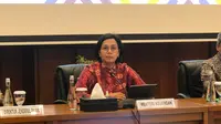 Menteri Keuangan&nbsp;Sri Mulyani saat Konferensi Pers APBN KiTa Maret 2023, Selasa (14/3/2023) (dok: Tira)