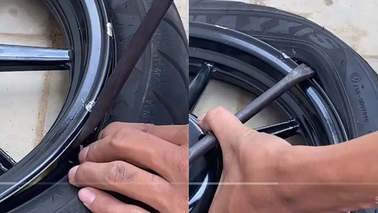 Perih, Niatnya Lepas Ban Malah Pelek Jadi Korbannya