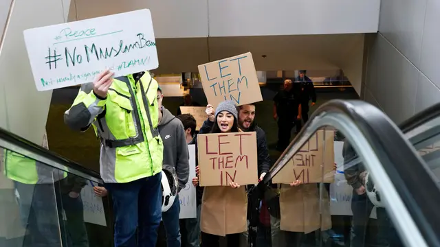 20170128-Protes Kebijakan Imigrasi Donald Trump-AS