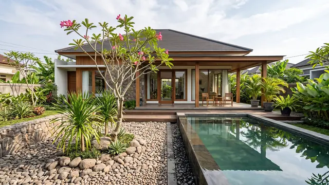 Desain Taman Kering dan Kolam Refleksi