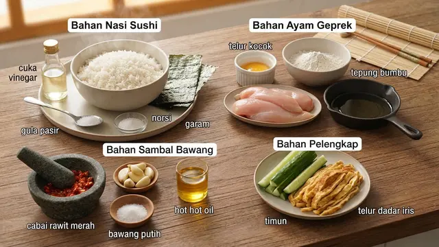 Resep Sushi Geprek