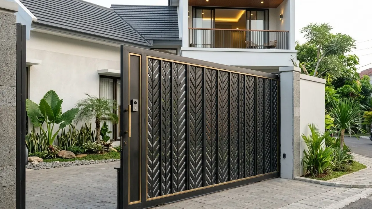Model Pagar Besi Motif Laser Cut