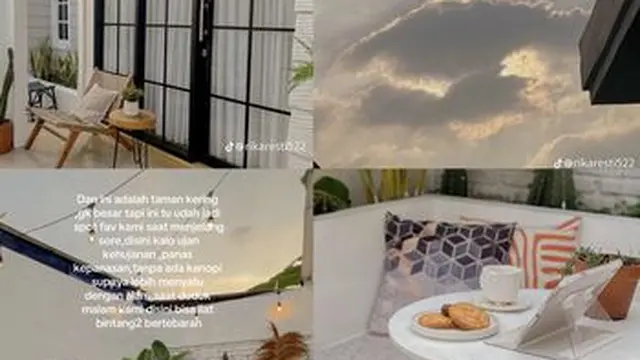 Potret rumah estetik di gang sempit yang viral (Sumber: TikTok/@rikaresti522)