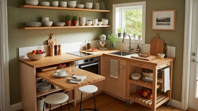 Inspirasi Dapur Mungil di Pojok Rumah yang Tetap Nyaman untuk Memasak/Gemini AI