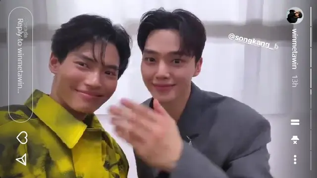 Win Metawin dan Song Kang. (Instagram/ winmetawin)