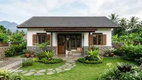 7 Desain Rumah Desa Konsep Natural Modern dengan Batu Alam: Harmonis dan Elegan