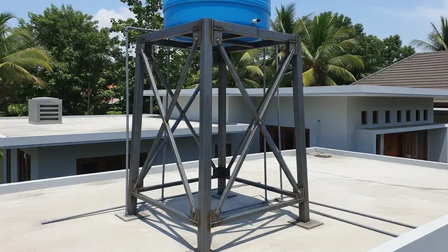 Model dudukan toren dengan kualitas sambungan menggunanakan las
