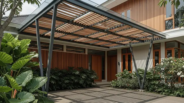 Paduan Baja dan Aksen Kayu