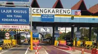 Gerbang Tol Cengkareng terapkan transaksi tol tanpa henti (Liputan6.com/Maulandy Rizki Bayu)