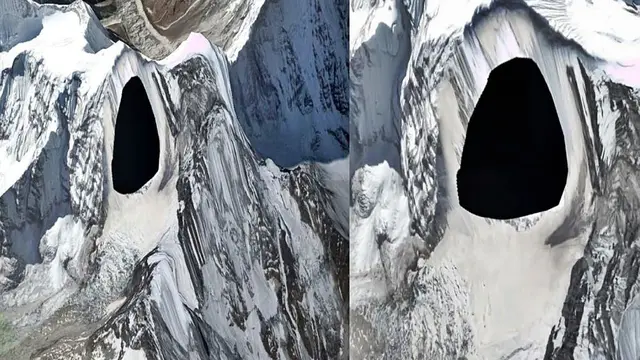 Penampakan lubang hitam (Google Earth)