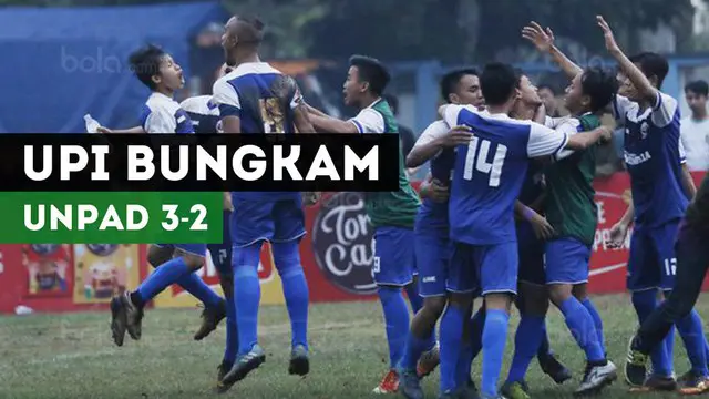 Universitas Pendidikan Indonesia (UPI) ke semifinal Torabika Campus Cup 2017 usai bungkam Universitas Padjadjaran (UNPAD) lewat adu penalti.