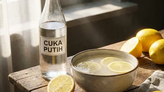 Larutan Cuka Putih dan Lemon