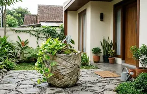 Cara Membuat Pot dari Kain Bekas dan Semen, Mudah dengan Bahan Sederhana