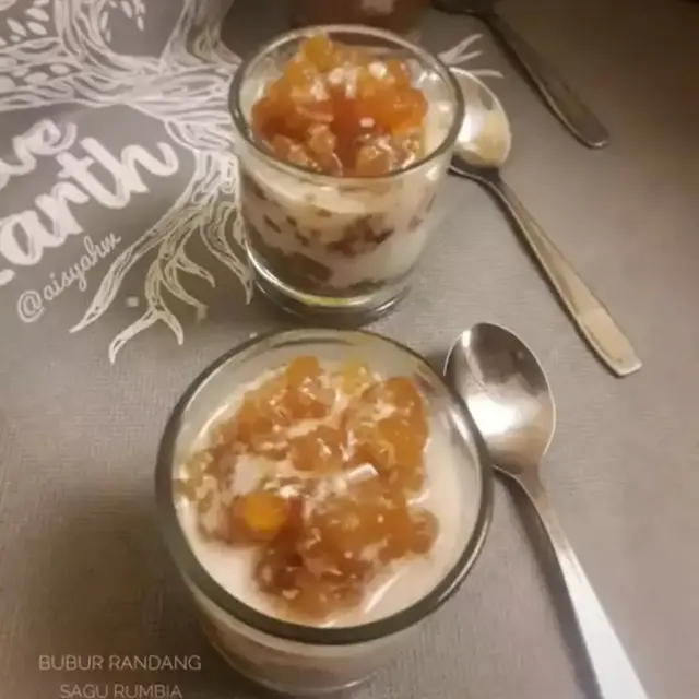 Resep bubur randang sagu rumbia. (dok. Cookpad @Aisyahw_05)