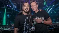 Ozil Pesta Semalam Suntuk Bareng DJ Steve Aoki