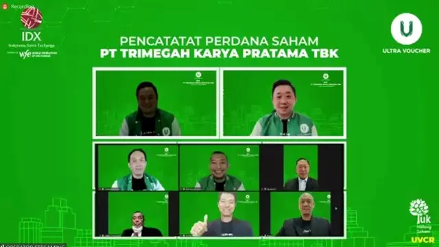 Pencatatan perdana saham PT Trimegah Karya Utama Tbk/Ultra Voucher (Dok: Ultra Voucher)