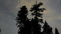 Hujan meteor Parseid di Spring Mountains National Recreation Area, Nevada. (AFP)