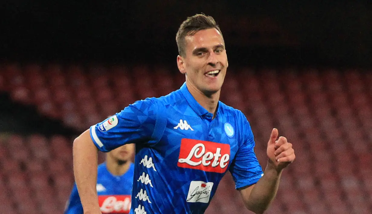 5. Arkadiusz Milik (Napoli) - 15 gol dan 1 assist (AFP/Carlo Hermann)