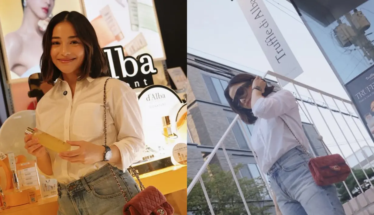 Nikita Willy tampil mencuri perhatian saat berkunjung rumah beauty brand di Korea Selatan. [@nikitawillyofficial94]