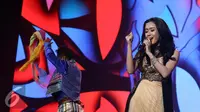 Penampilan Cita Citata di Konser Raya 22 Tahun Indosiar. (Herman Zakharia/Liputan6.com)