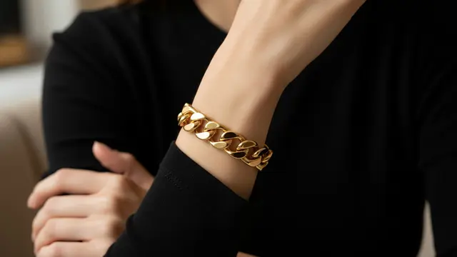 Model Gelang Emas Rantai Besar