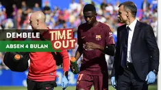 Barcelona, melalui situs resminya, mengonfirmasi, Ousmane Dembele, akan absen selama tiga setengah hingga empat bulan kedepan.