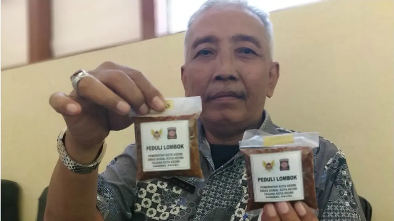 Dinsos Kediri, Kirim Bumbu Pecel Satu Kwintal Untuk Korban Gempa Lombok