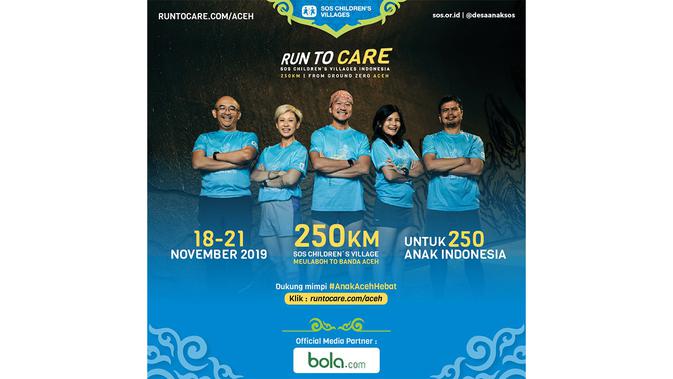 Dalam rangka menuju 15 tahun peringatan tsunami Aceh, ada 5 pelari @runtocare, Nicky Hogan, Carla Felany, Vonny Anggraini, Gatot Sudariyono, dan Beny Syaaf akan melakukan charity run berlari sejauh 250km di Run To Care Aceh 250 KM.