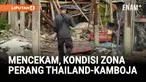 Desa-desa di Provinsi Sisaket, Thailand, yang berbatasan langsung dengan Kamboja, tampak sepi setelah seluruh warga dievakuasi ke tempat penampungan akibat konflik bersenjata.