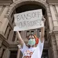 Unjuk rasa warga AS terhadap UU Texas yang melarang aborsi. (Jay Janner/Austin American-Statesman via AP)