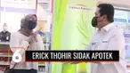 Menteri BUMN Erick Thohir melakukan sidak ke sejumlah Apotek Kimia Farma untuk memastikan ketersediaan obat terapi Covid-19 termasuk Ivermectin dengan harga terjangkau. Pemerintah akan meningkatkan produksi Ivermectin hingga 13,8 juta tablet per bula...
