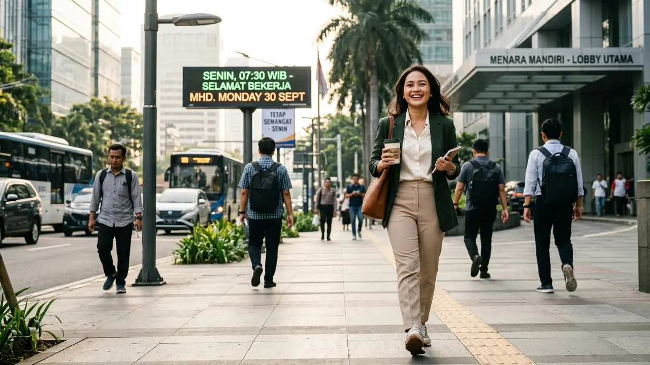 Orang yang Tidak Takut Menghadapi Hari Senin (AI Generated)