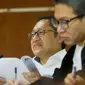Terdakwa kasus dugaan korupsi Proyek Hambalang Anas Urbaningrum menjalani sidang lanjutan dengan agenda pemeriksaan saksi di Pengadilan Tipikor Jakarta. (ANTARA FOTO/Wahyu Putro A)