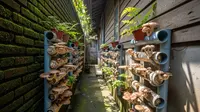 7 Ide Kebun Jamur Mini di Lorong Samping Rumah, Produktif Meski Lahan Sempit