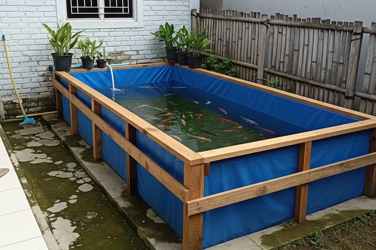 Cara Membuat Kolam Ikan di Rumah Subsidi Tanpa Menggali Tanah, Hemat Biaya