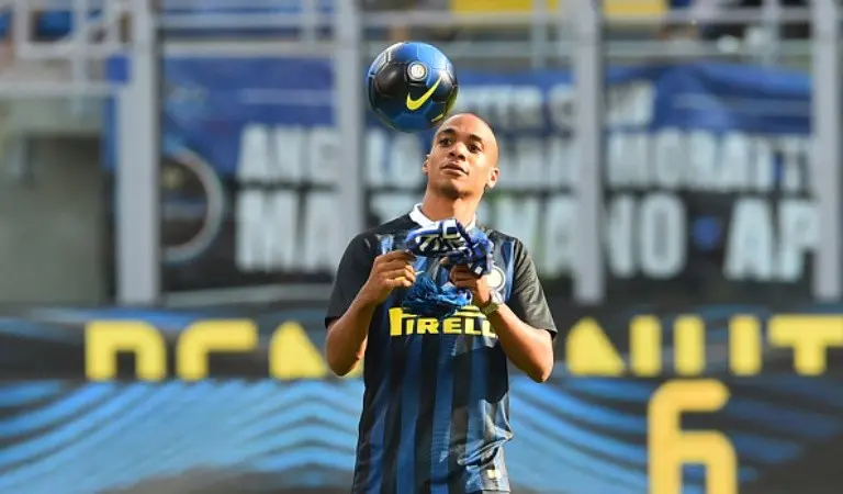 Gelandang Inter Milan asal Portugal, Joao Mario. (AFP/Giuseppe Cacace)